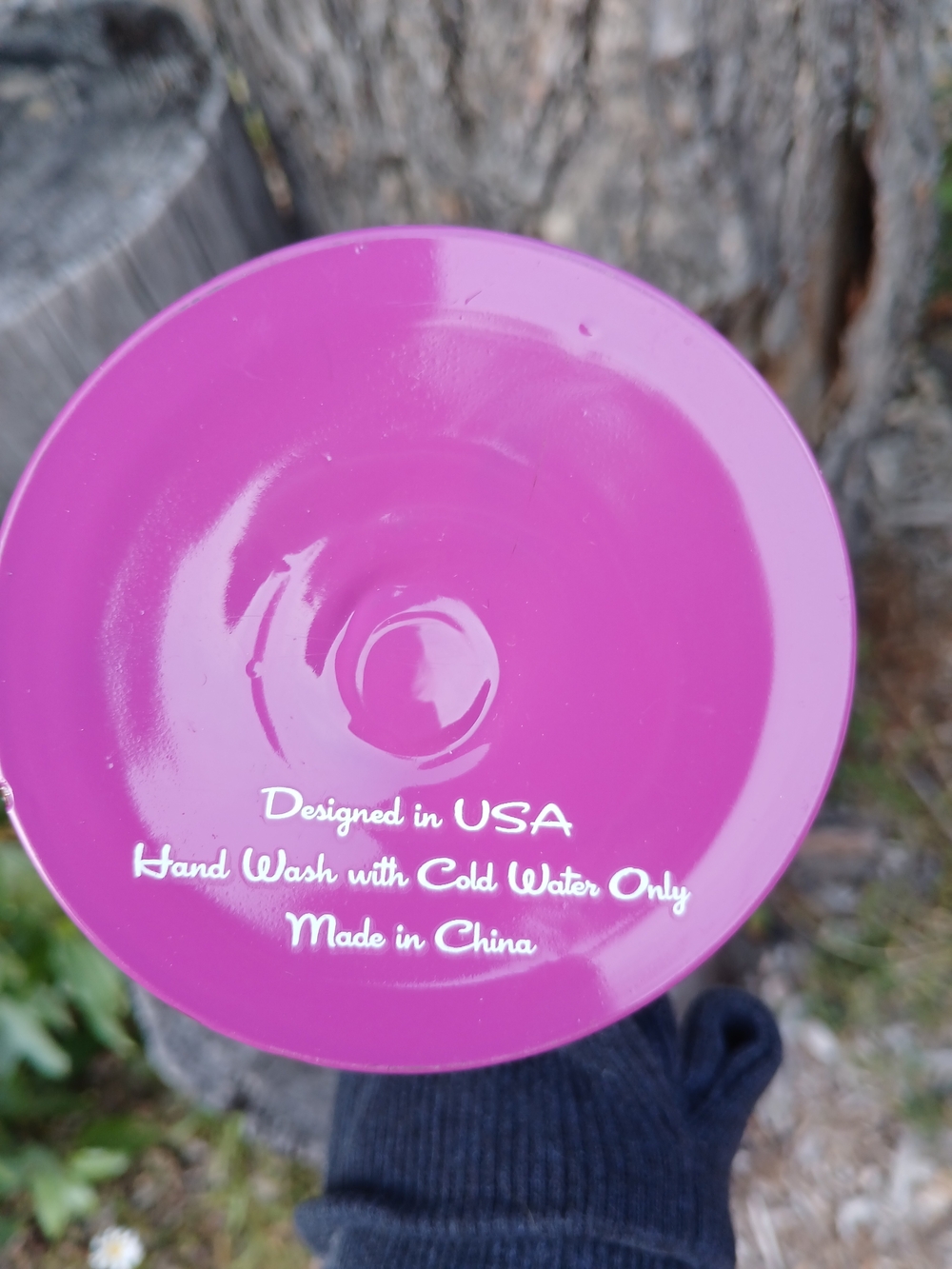 Drink Up Witches! Purple & Yellow Halloween Wine Glass Hand Painted - Picture 3 of 4